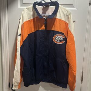 Apex One Vintage Chicago Bears Jacket XL Windbreaker Zipper Retro NFL